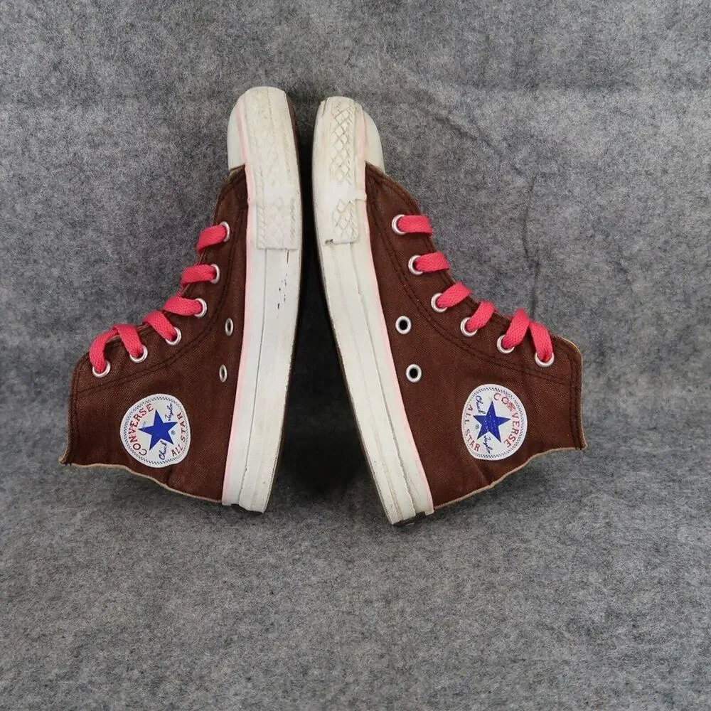 Converse Shoes Kids 13 Sneakers Chuck Taylor All Star Hi Top Canvas Brown Casual